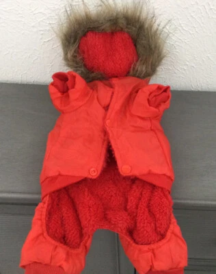 TOPGUN DOG COAT WITH FUR TRIM ON HAT SIZE M NEW - Image 1 of 4