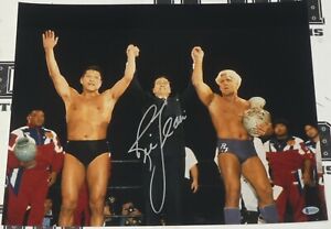 Ric Flair Signed 16x20 Photo BAS Beckett COA WWE WCW North Korea w Antonio Inoki