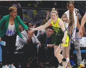 NOELLE QUINN + POKEY CHATMAN Signed 8 x 10 Photo WNBA Basketball SEATTLE STORM - Picture 1 of 1