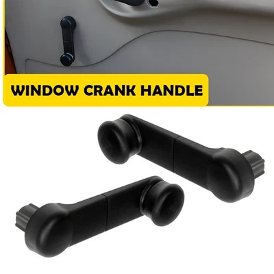 For Ford Ranger Windstar Van Window Crank Handles Front Inside Black Set of 2 - Image 1 of 4
