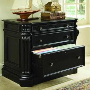 Telluride 2 Drawer Wood Lateral File Cabinet in Black by Hooker Furniture - Picture 1 of 5