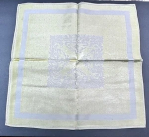 Vintage Damast Set 12 grau & gelbgold große 19" Servietten Wende Blätter - Bild 1 von 7