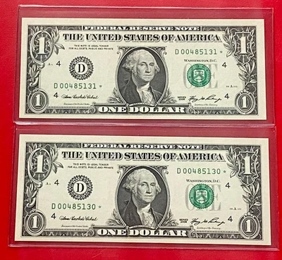 KEY $1 2006 CLEVELAND STAR NOTE ( 2 CONSECUTIVE ) 640,000 printed -UNCIRCULATED - Image 1 of 2