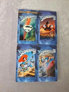 Superman I, II, III & IV (4 VHS Set, Christopher Reeve) Warner Home Video - Picture 1 of 15