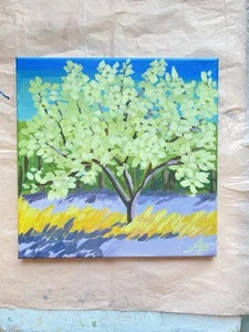 ‘Blossom Tree’ Original painting 12 x 12" canvas. Unframed Wall Art - Picture 1 of 5