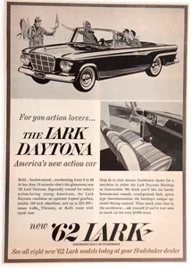 1962 Studebaker Lark Convertible Original Zeitschrift Anzeige laminiert zum Schutz - Bild 1 von 1