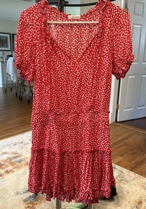 We’re All Pretty Girls Multi Color Short Sleeve Cinch Waist Dress L - Picture 1 of 8