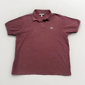 Lacoste Classic Fit Maroon Polo Shirt Size: US Large Embroidered Logo - Picture 1 of 4