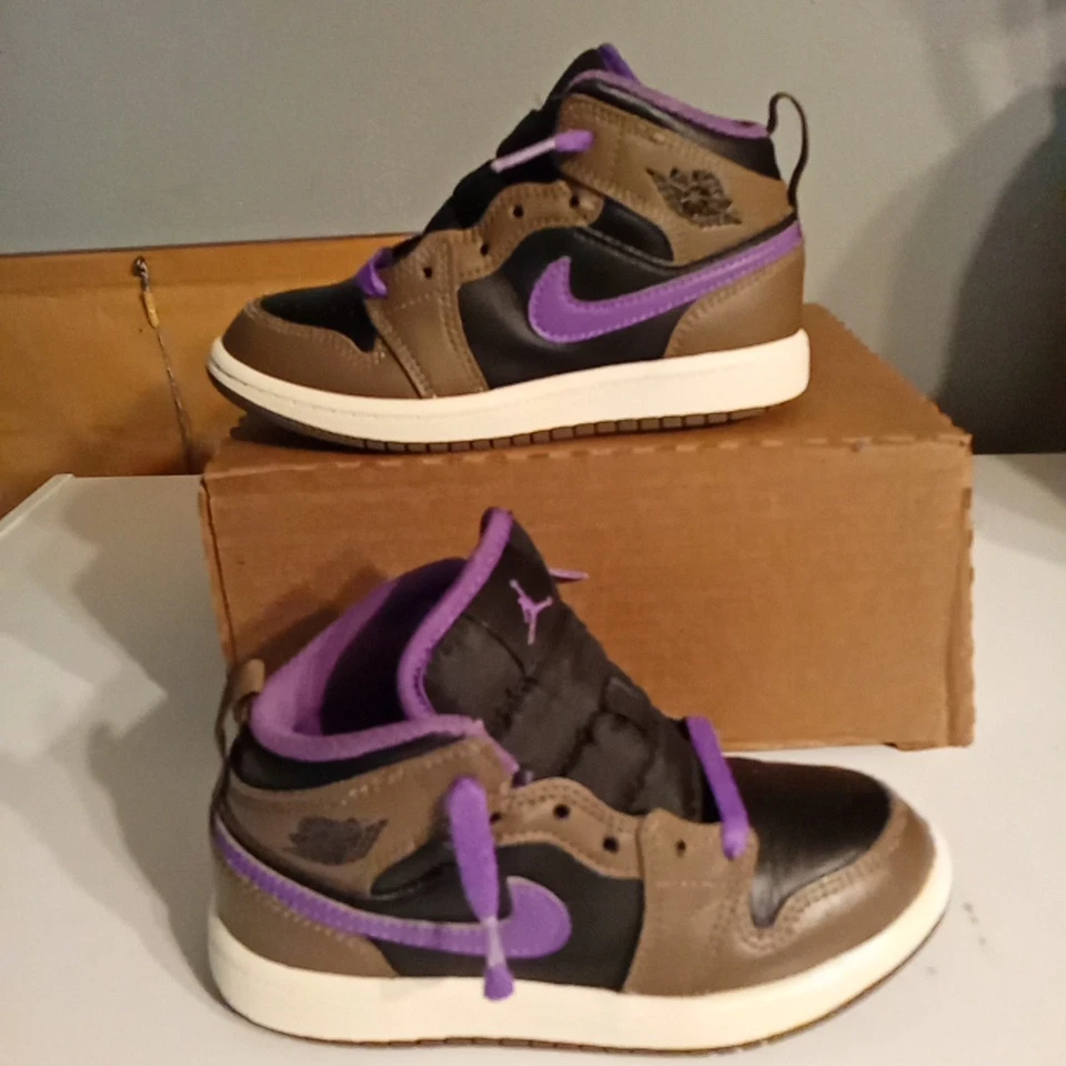 Nike Niños Air Jordan 1 Mid Palominos Talla 11c Foto 1 de 4
