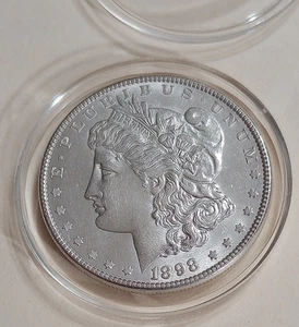 1898 US Morgan Silver Dollar $1 - BU Philadelphia Mint - Picture 1 of 3