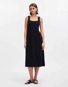 Nuevo con etiquetas Vestido midi sin mangas Madewell para mujer tejido en blanco clásico minimalista talla XS - Imagen 1 de 8