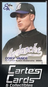 Cory Vance 2001 Grandstand Salem Avalanche #NNO Salem Avalanche - Picture 1 of 2