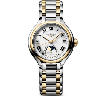 Reloj para mujer Longines PrimaLuna fase lunar 34 mm esfera marfil opalino L81265797 Foto 1 de 4