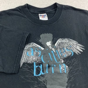 Vintage As Cities Burn T Shirt Mens Small Black Band Post Hardcore Emo Y2K - Picture 1 of 8