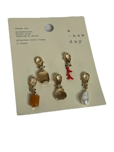 un nuovo giorno Charm Set Nautica Oceano Costiera Gioielli Accessorio NUOVO Oro - Foto 1 di 3