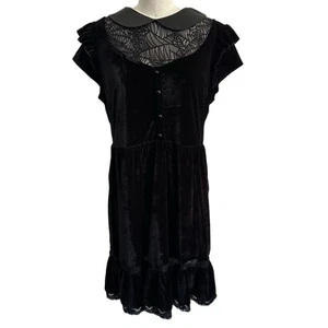 Vestido grande de terciopelo aplastado Killstar Creeped Out nuevo sin etiquetas - Imagen 1 de 9