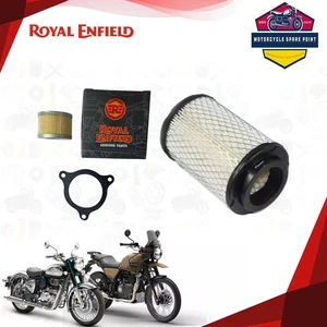 Original Royal Enfield Luftfilter & Ölfilter mit Kamm für Scram 411 Himalayan - Picture 1 of 5