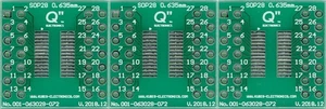 QSOP28, SSOP28 0.635mm(0.025") to 2 x IDC2x7 - 3 PCS. [UK] - Picture 1 of 1