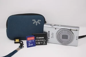 Cámara digital Canon PowerShot ELPH 135 16 MP 8x HD zoom plateada probada con batería SD - Imagen 1 de 7