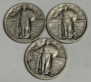 1920-P 1923-P 1924-P Standing Liberty Silver Quarters, Problem-Free U.S. Coins - Picture 1 of 2