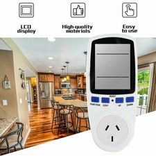 LCD Power Consumption Energy Watt Amps Volt  Meter Electricity Monitor Analyzer