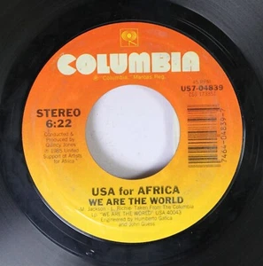 45 USA for Africa - We Are The World / Quincy Jones - Grace On Columbia - Picture 1 of 2