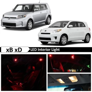 Kit de 8 unidades de paquete de luces interiores LED rojas para 2008 - 2015 Scion xB xD - Imagen 1 de 9