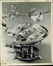 1964 Press Photo Crepes covered in mushroom sauce - hpb01356