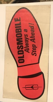 罕见 Oldsmobile 保险杠贴纸提前一步汽车广告 60 年代 70 年代 10 英寸复古 — 第 1/4 张图片