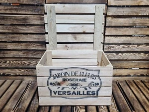 Jardin De Fleurs Versailles RUSTIC APPLE BOX CRATE -  GARDEN / GREENHOUSE / GIFT - Picture 1 of 51