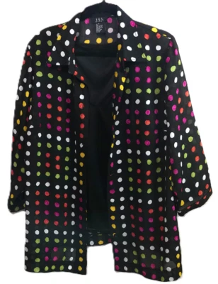 Blusa con Shell Top 1X RQT Mujer Talla Grande Top Lunares Camisa Abotonada Foto 1 de 4