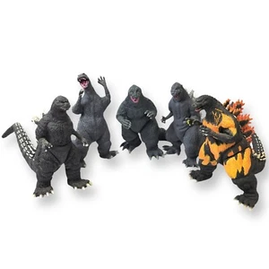 1998 TOHO EIGA Godzilla Kaiju Figure Lot Super Rare Complete Set of 5 Figures - Picture 1 of 24