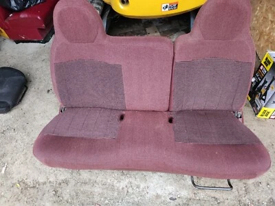 Ford F 150 250 350 1996 camioneta pickup asiento de banco delantero tela roja borgoña Foto 1 de 4
