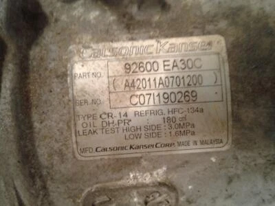 Compressor AC usado serve para: 2008 Nissan Xterra 6 cilindros grau A - Imagem 1 de 4