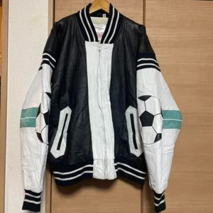 NORTH BEACH×MICHAEL HOBAN leather jacket L Size 90s Vintage - Picture 1 of 16