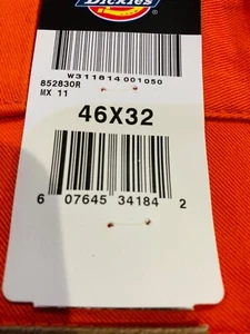 Vintage Y2K Dickies Double Knee Cell Phone Work Pant Orange 85283 NWT Size 32-48 - Picture 1 of 25