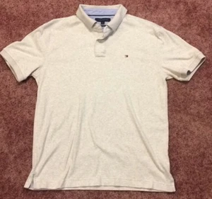 Tommy Hilfiger Custom Fit Cream Classic Polo Size XL Men’s - Picture 1 of 5