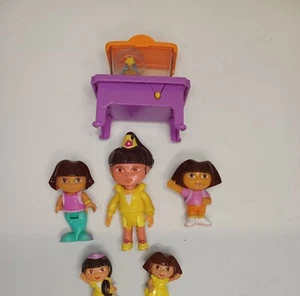 Dora The Explorer VTG Figures & Hamster Wheel Lot Of 6 - Picture 1 of 8