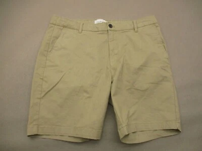 TOPMAN 34 码男式米色棉混纺拉链门襟口袋弹力斜纹短裤 727 — 第 1/4 张图片