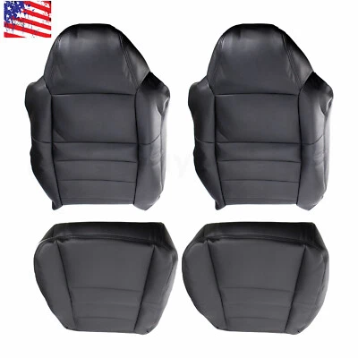 For 2002 2003 2004 2005 2006 2007 Ford F250 F350 F450 F550 Seat Covers Black - Image 1 of 4