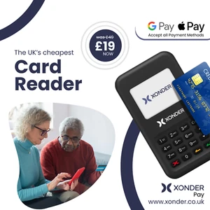 XONDER All-in-one Card Reader, Accept All Major Cards, Mastercard, Visa Low Fees - Picture 1 of 2