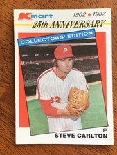 1987 Topps Kmart 25th Anniversary #15- Steve Carlton, Philadelphia Phillies- HOF