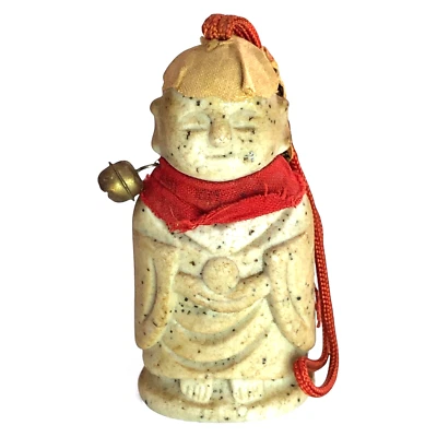 Japanese Jizo Bosatsu Monk OjizouSama Stone Statue Shinto Shrine Buddhist J19 - Image 1 of 4