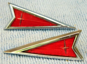 (2) 1974 Pontiac Ventura GTO Sail Panel Emblems, Crest, Arrow, OEM, GM #9861625 - Picture 1 of 5