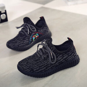 US10 Boys Girls Child Sports Sneaker Shoe Kid Casual Running Walk Knitted Shoes 
