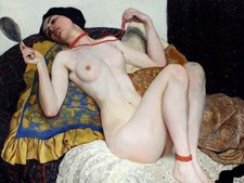 Painting Wilhelm Gallhof Die Korallenkette Canvas Art Print