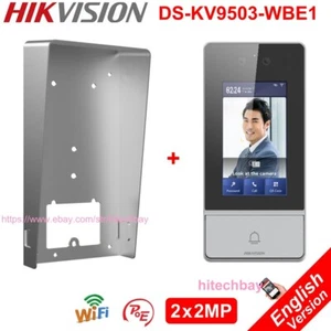 Estación de puerta IP DS-KV9503-WBE1 reconocimiento facial video intercomunicador audio bidireccional PoE - Imagen 1 de 11