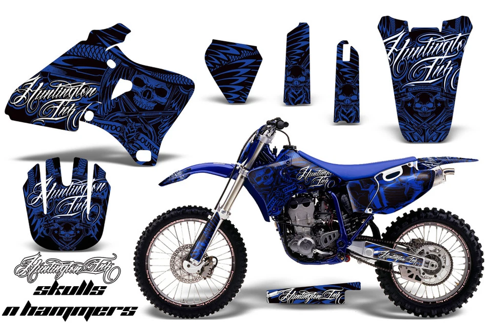 Kit de gráficos envoltura de calcomanías + # placas para Yamaha YZ 250F/400F/426F 98-02 AZUL HISH Foto 1 de 1