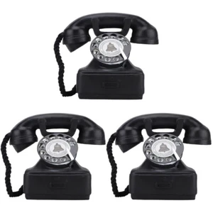 3 sztuki Retro -Telefon -Rekwizyty Dziecko Posąg telefoniczny Z żywicy - Zdjęcie 1 z 12