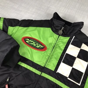 Chaqueta PEQUEÑA De Colección Arctic Cat Para Hombres Negra/Verde Moto de Nieve Carreras Carrera Abrigo de Bombardero - Imagen 1 de 19